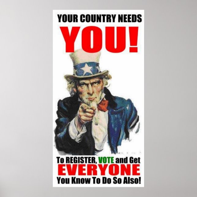 Uncle Sam Registrieren Sie sich, um Poster abzusti (Vorne)