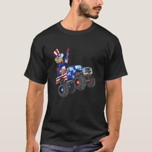 Uncle Sam Riding Monster Truck 4. Juli Jungs K T-Shirt