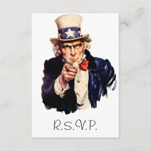 Uncle Sam RSVP Card Karte