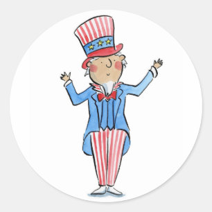 Uncle Sam Runder Aufkleber