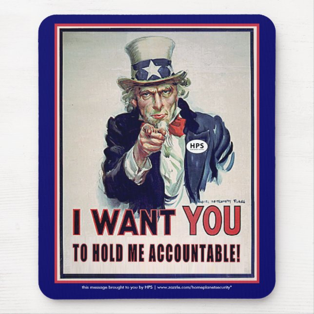 Uncle Sam Sagt, dass "halten Sie mich Mousepad (Vorne)