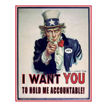 Uncle Sam sagt 'Hold Me Accountable'