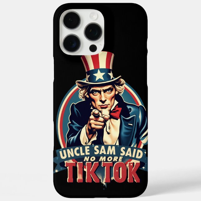 Uncle Sam sagte "No more TikTok" Case-Mate iPhone Hülle (Rückseite)