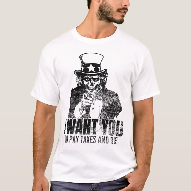 Uncle Sam Schädel-Shirt T-Shirt (Vorderseite)