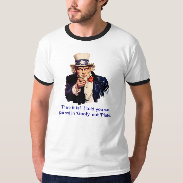 Uncle Sam Titel-T - Shirtschablone T-Shirt (Vorderseite)