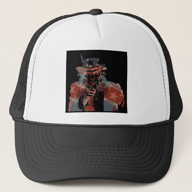 Uncle Sam Trucker Hat Truckerkappe (Vorderseite)