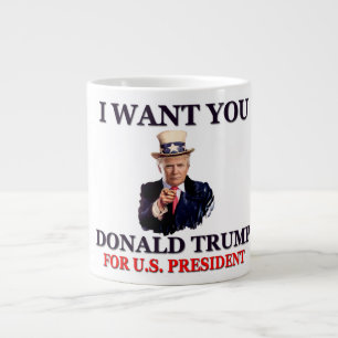Uncle Sam Trumpf für Präsidenten Jumbo-Tasse