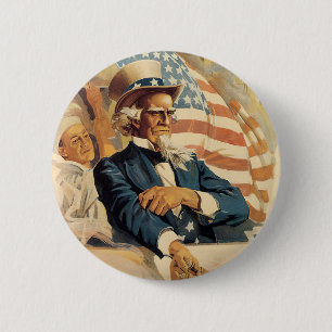 Uncle Sam Und die Marine Button