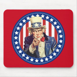 Uncle Sam US Flagge Mousepad