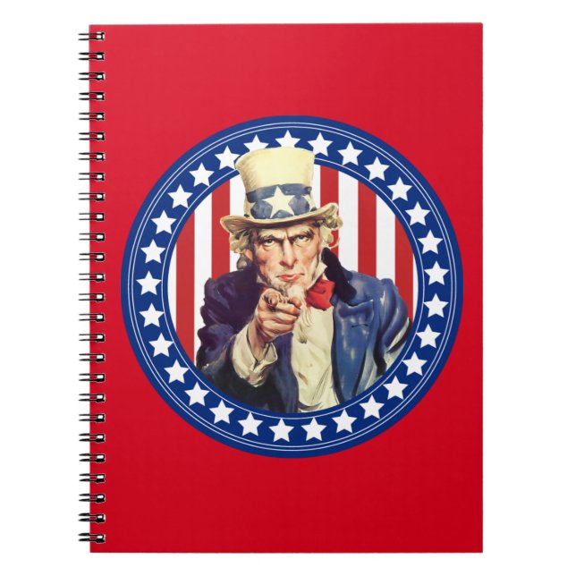 Uncle Sam US Flagge Notizblock (Vorderseite)
