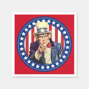 Uncle Sam US Flagge Serviette