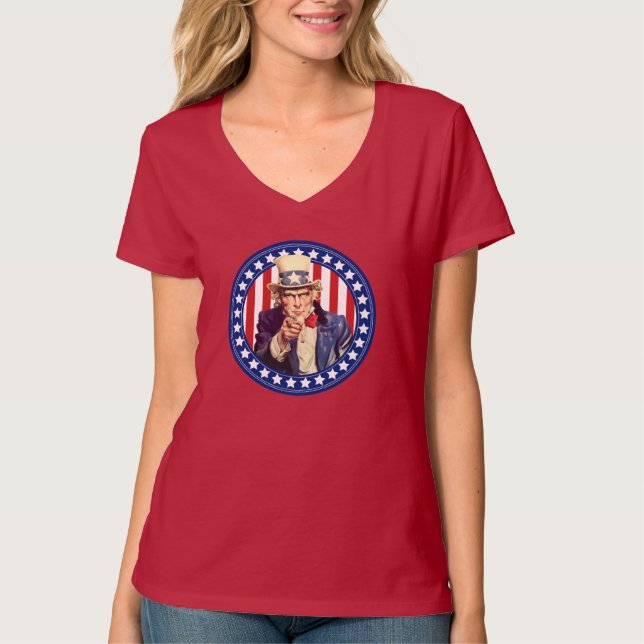 Uncle Sam US Flagge T-Shirt (Vorderseite)