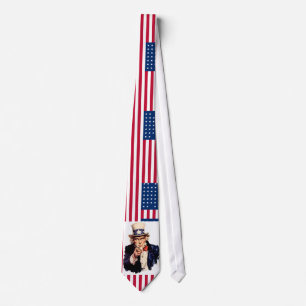 Uncle Sam - USA-Flaggen-Krawatte Krawatte