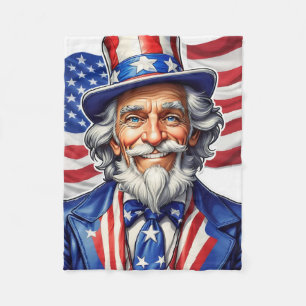 Uncle Sam USA Fleecedecke