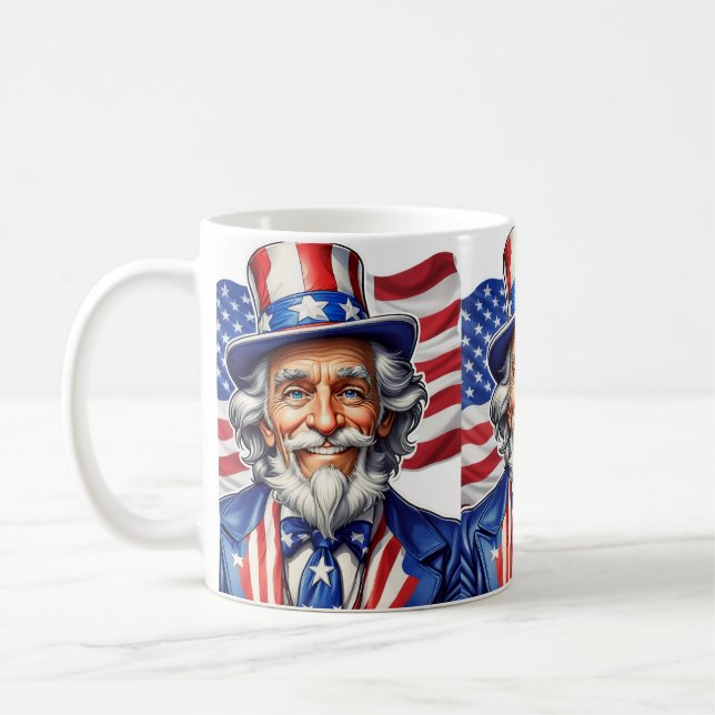 Uncle Sam USA Kaffeetasse (Links)