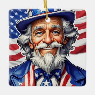 Uncle Sam USA Keramikornament