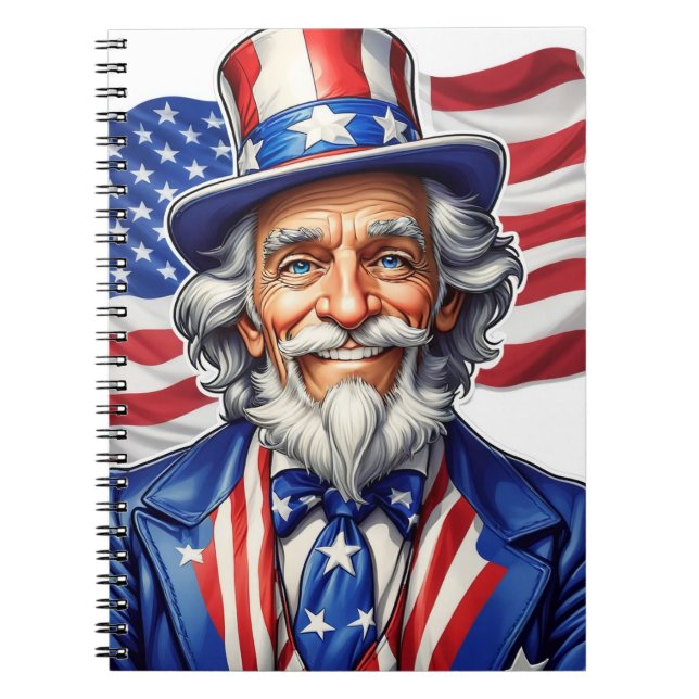 Uncle Sam USA Notizblock (Vorderseite)