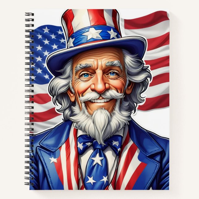 Uncle Sam USA Notizbuch (Vorderseite)