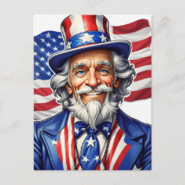 Uncle Sam USA Postkarte