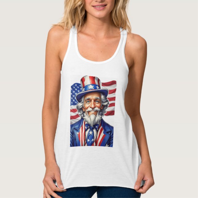 Uncle Sam USA Tank Top (Vorderseite)