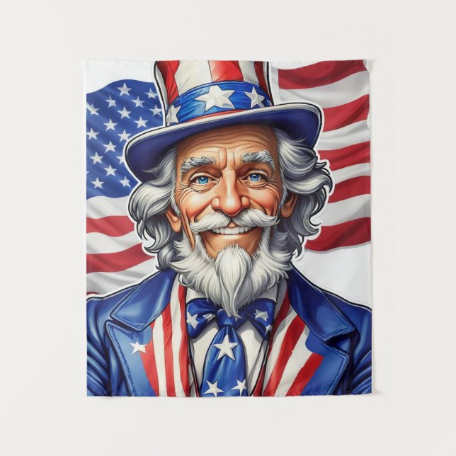 Uncle Sam USA Wandteppich (Vorderseite)