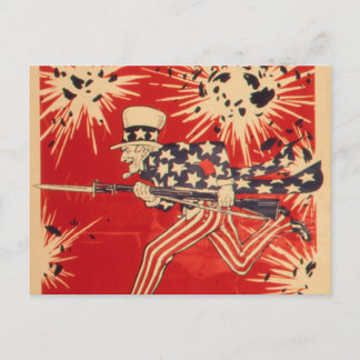 Uncle Sam - Vintag Postkarte