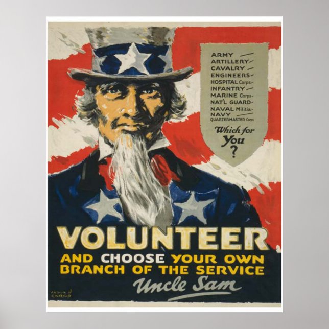 Uncle Sam - Volunteer Poster (Vorne)