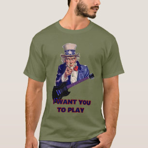 Uncle Sam will dich zum Gitarrenspass und Cool T-Shirt