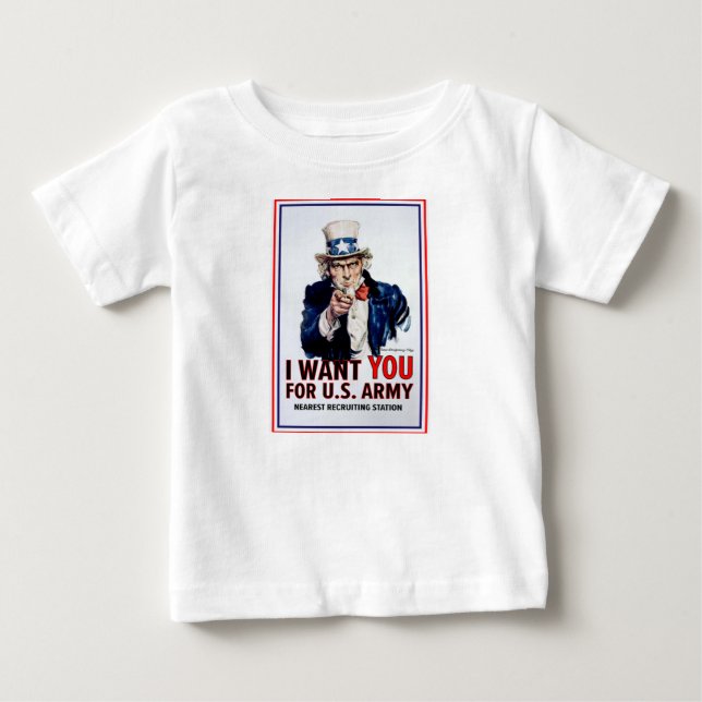 Uncle Sam Will dir Baby T-shirt (Vorderseite)