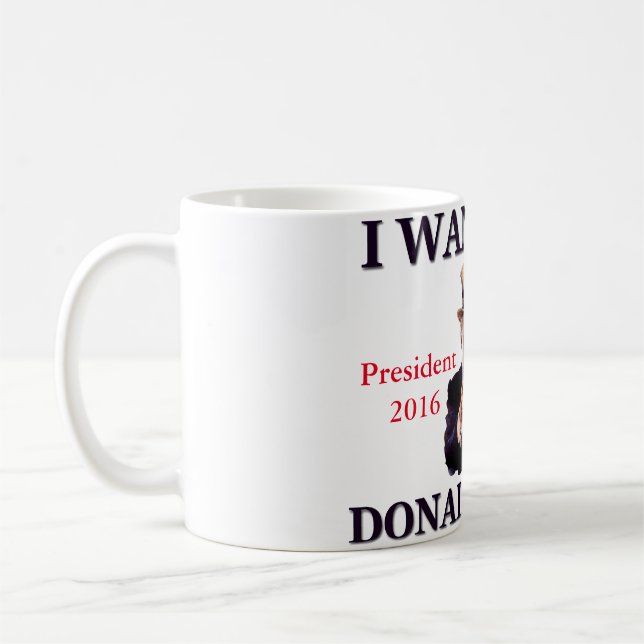 Uncle Sam Will ich Sie Donald Trump 2016 Tasse (Links)
