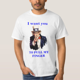 Uncle Sam Will ich Sie, um mein Finger T-Shirt zu