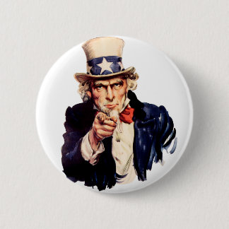 Uncle Sam Will Sie! Button