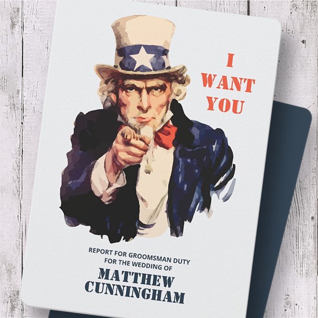 Uncle Sam Will Sie zum Trauzeuge Einladung (Von Creator hochgeladen)