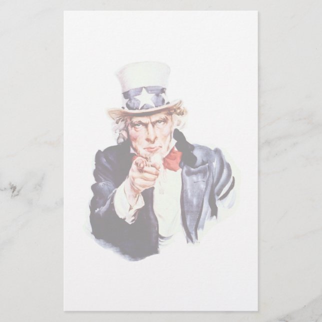 Uncle Sam Will You Stationery Briefpapier (Vorderseite)