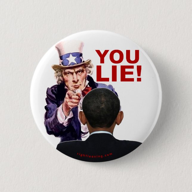 Uncle Sam You Lie Button (Vorderseite)
