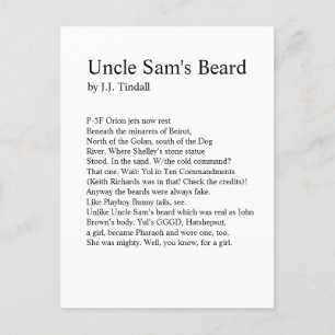 Uncle Sams Bart Postcard Postkarte