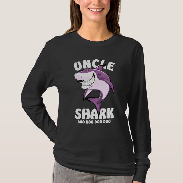 Uncle Shark Doo Mommy Auntie Daddy Baby Baby T-Shirt (Vorderseite)