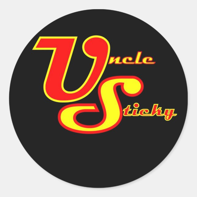 Uncle Sticky Round Aufkleber (Vorderseite)
