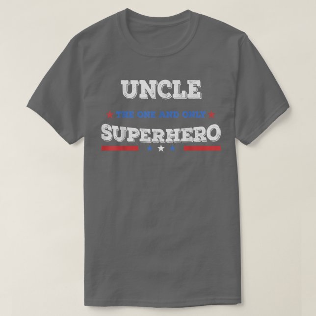 Uncle Superdad Superdad Vater Helden Star T-Shirt (Design vorne)