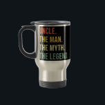 Uncle The Man The Myth The Legend Ohrs for Reisebecher<br><div class="desc">Uncle The Man The Myth The Legend Ohrs for Uncles Gift. Perfect gift for your dad,  mom,  dad,  men,  women,  friend and family members on Thanksgiving Day,  Christmas Day,  Mothers Day,  Fathers Day,  4th of July,  1776 Independent Day,  Veterans Day,  Halloween Day,  Patrick's Day</div>