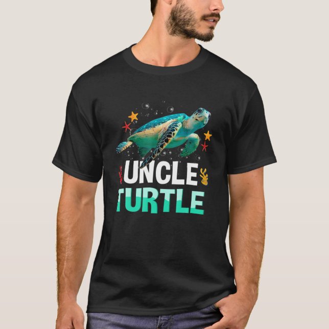 Uncle Turtle Family Matching Turtles Lover Vathers T-Shirt (Vorderseite)