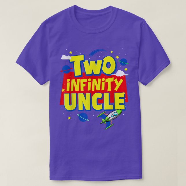 Uncle Two Infinity and beyond Birthday Decorations T-Shirt (Design vorne)