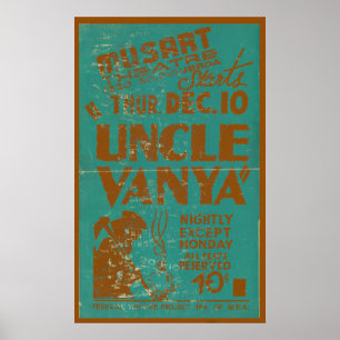 Uncle Vanya Vintag Theater Poster