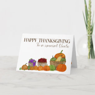Uncle Watercolor Pumpkins Erntedank Card Karte