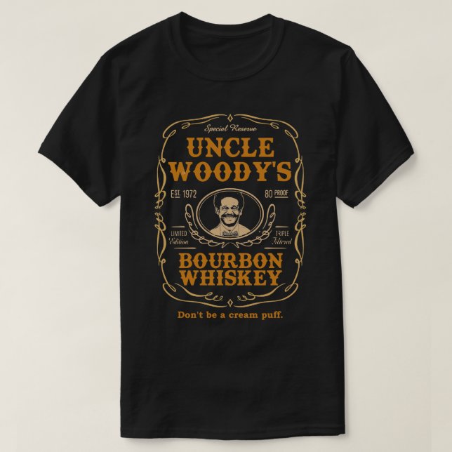 Uncle Woodys Bourbon Whiskey T-Shirt (Design vorne)