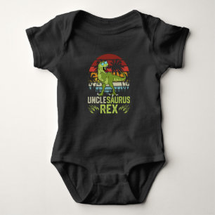 Unclesarurus Rex   Cool Retro Dinosaurier Design Baby Strampler