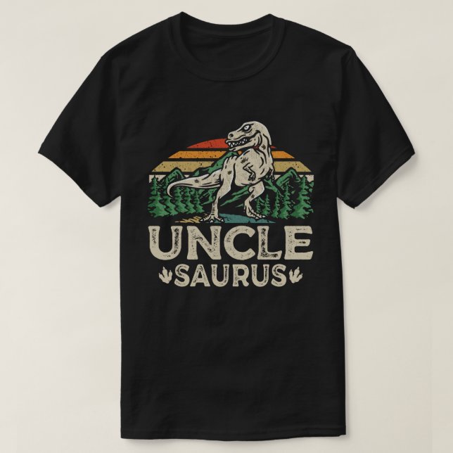 Unclesaurus Dinosaur Onkel Saurus Vatertag T-Shirt (Design vorne)
