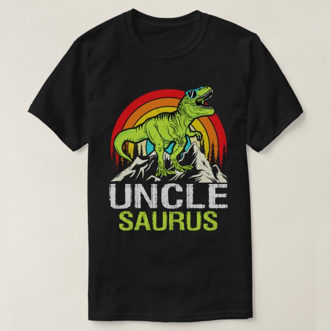Unclesaurus Dinosaur Onkel Saurus Vatertag T-Shirt (Design vorne)