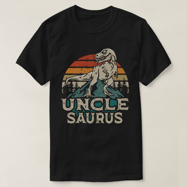 Unclesaurus Dinosaur Uncle Saurus Father's Day T-Shirt (Design vorne)
