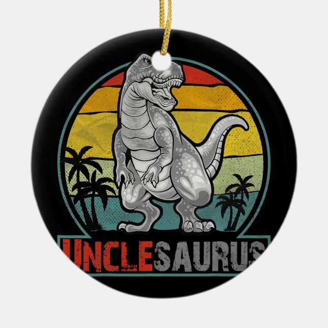 Unclesaurus Rex Dinosaur T rex Uncle Saurus Men Keramik Ornament (Vorne)